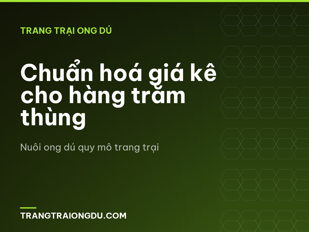Chuẩn hoá giá kê cho hàng trăm thùng