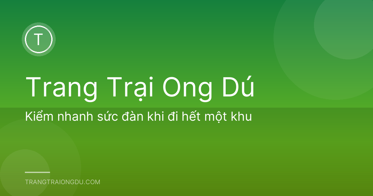Kiểm nhanh sức đàn khi đi hết một khu