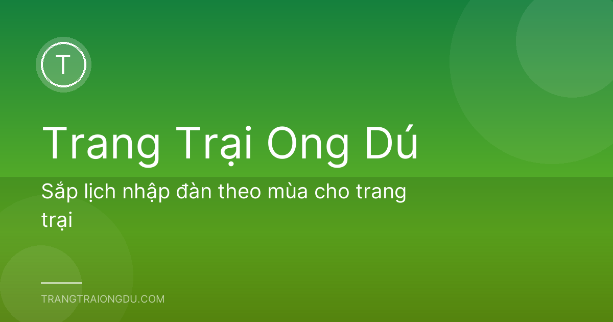 Sắp lịch nhập đàn theo mùa cho trang trại